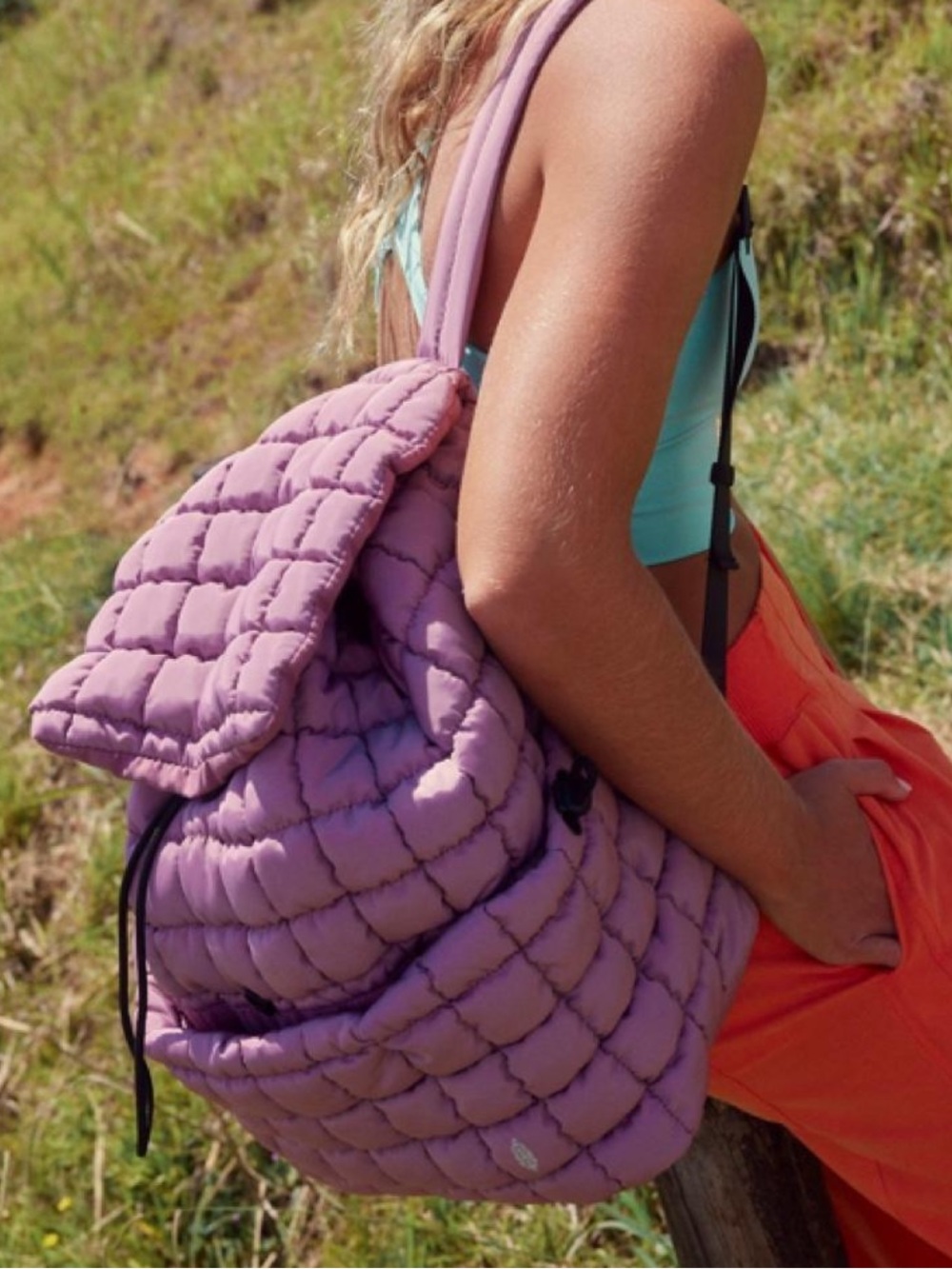 FP Movement by Free People Quilted Hiker Backpack in Mauve